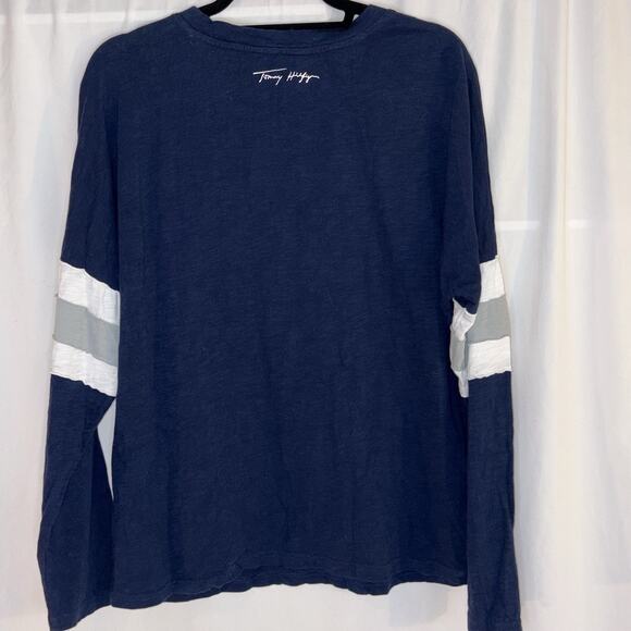 NFL x Tommy Hilfiger Cowboys football long sleeve T Shirt Sequined Size Medium - Picture 4 of 9